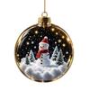 LED Lighted Christmas Bauble Ornament Transparent Hanging Christmas Decoration  For Christmas Tree