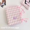 Sweet Bowknot Plush Photo Album Cute Plaid Design Kpop Photocard Binder for Girls 80 Pockets Photocard Book Wholesales 2025 New