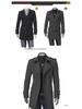Korean Style Men's Autumn/Winter Double-Breasted Wool Coat with Shoulder Badge