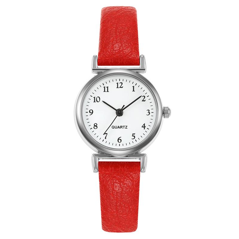 Stylish Women's Quartz Watch with Leather Strap & Digital Scale