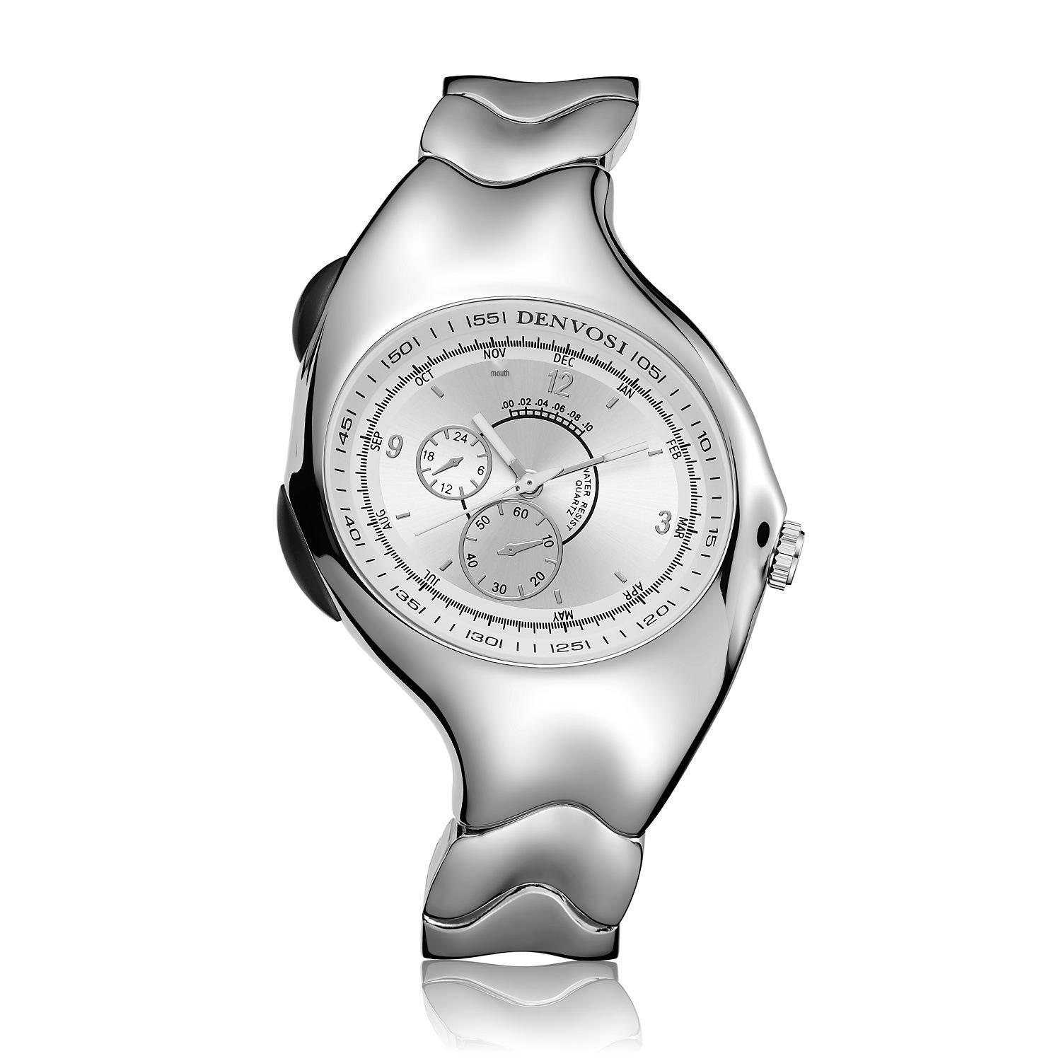 

Вживаний Y2K Неправильної форми Кварцовий годинник зі сплаву - Ретро Мода Кручений Дизайн.