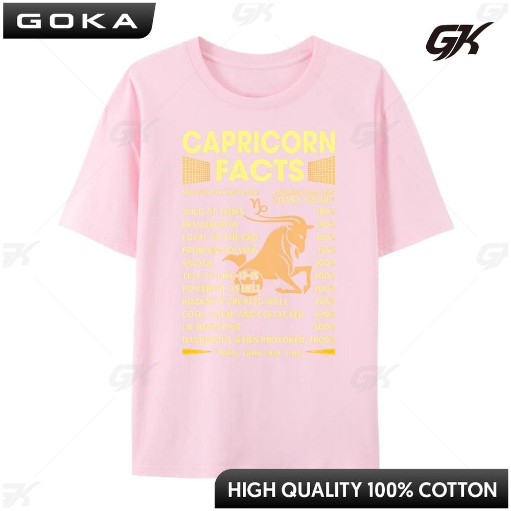 Capricorn Facts Zodiac Capricorn Birthday Streetwear Camiseta Punk Style Graphic Printed T Shirt