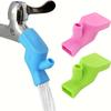 6 Silicone Faucet Splash Extenders (Blue/Green/Pink) - Leak-Proof, Easy-Install for Kitchen/Bath