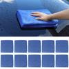 10Pcs Blue Clean Towel Square Soft Microfiber Towel Home Kitchen Cleaning Supplies