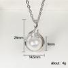 Twisted Branch Frame Round Pearl Pendant with Accent Stone Thin Chain Women Elegant Neck Jewelry