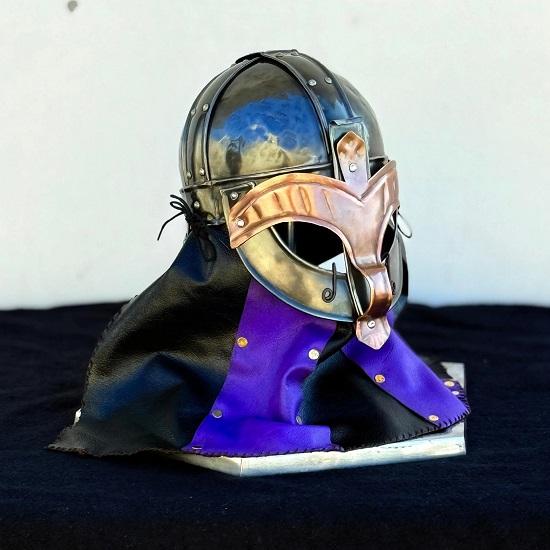 Handmade 18-Gauge Steel Viking Helmet Wearable Norse Replica
