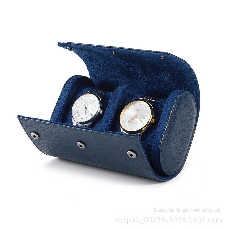 Tragbare Aufbewahrungsbox für Uhren aus PU: Staubdichtes und sturzsicheres Reiseetui mit 3 Fächern für mechanische Uhren.