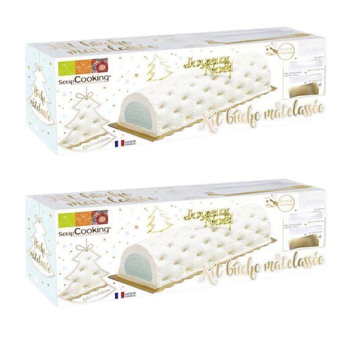 2 moules à bûches de Noël matelassées