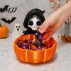 Dekorative Aufbewahrung für Schlüssel Halloween-Süßigkeitenschale, 3D-gedruckter Sensenmann Snackhalter Schale, Gruselige Party-Eingangszubehör Skelett Servieren