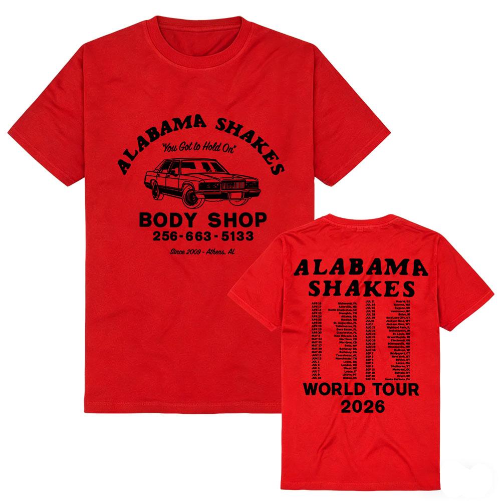 Alabama Shakes Wold Tour 2026 T-shirt Unisex Streetwear Summer Short Sleeve Cotton Female Tshirts Casual O-neck Fashion Shirt XS