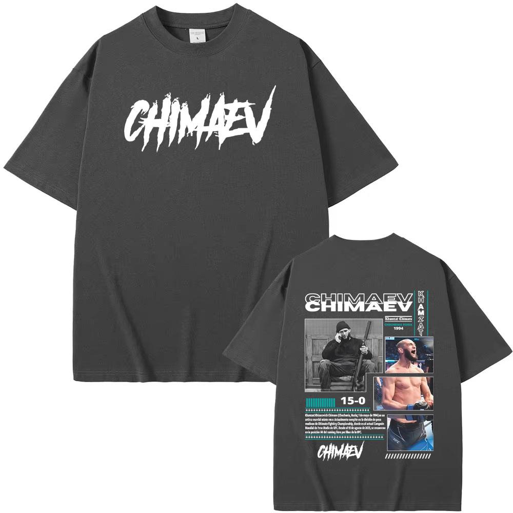 T-shirt Grafiche Unisex Khamzat Chimaev Moda Estiva Hip Hop Tendenze T-shirt di Alta Qualità Oversize Comfort