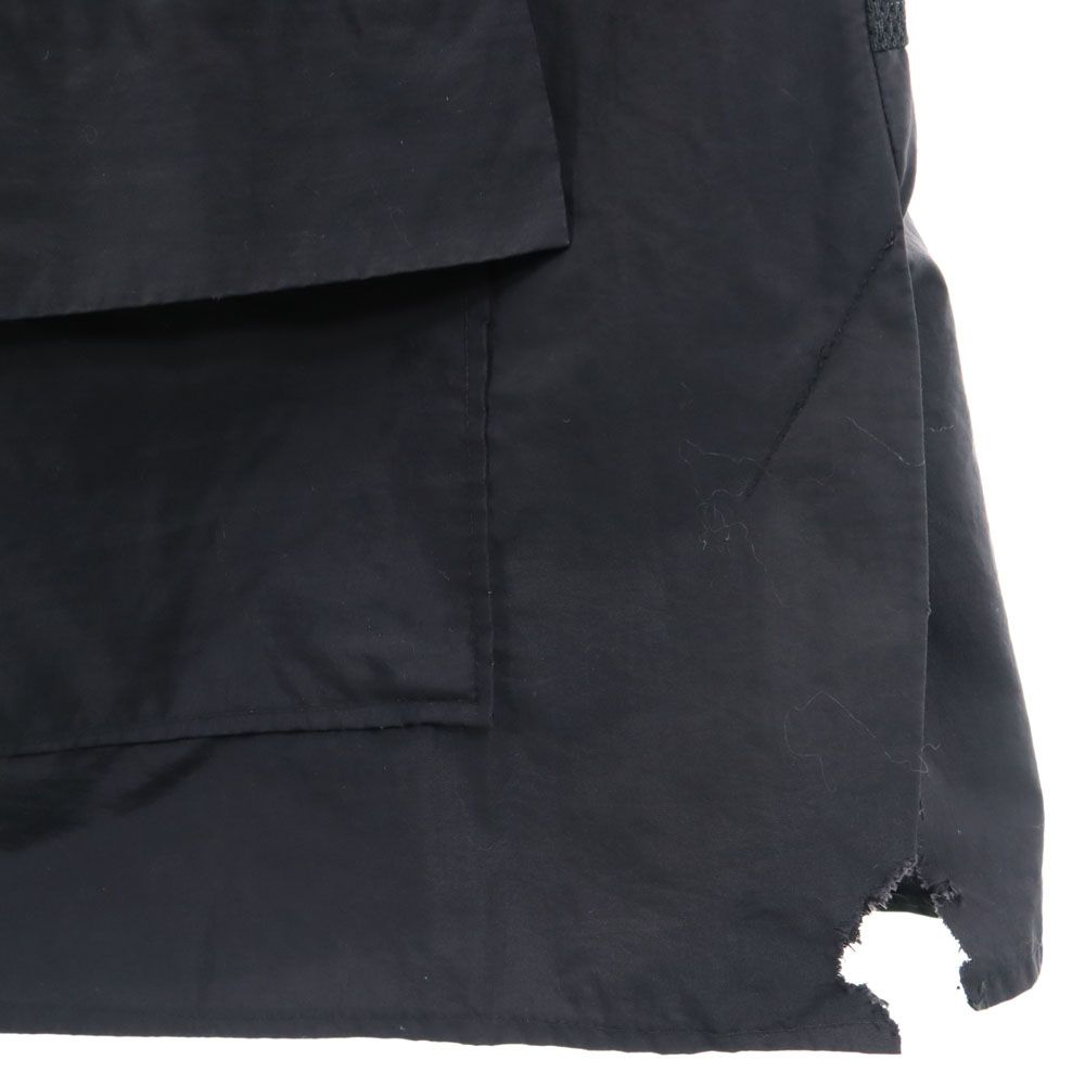 Embroidery Short Sleeve Jacket Black Front Zip Men's Used
