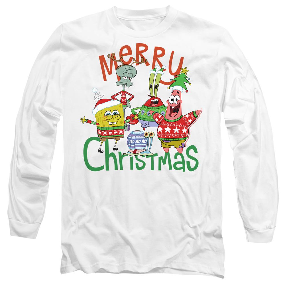 SpongeBob SquarePants Unisex Adult Merry Christmas Group T-Shirt