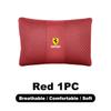 1pcs Car Leather Headrest Seat Lumbar Pillow Auto Accessories For Ferrari F430 Stradale Roma 488 Spider SF90 LaFerrari Portofino MQ6