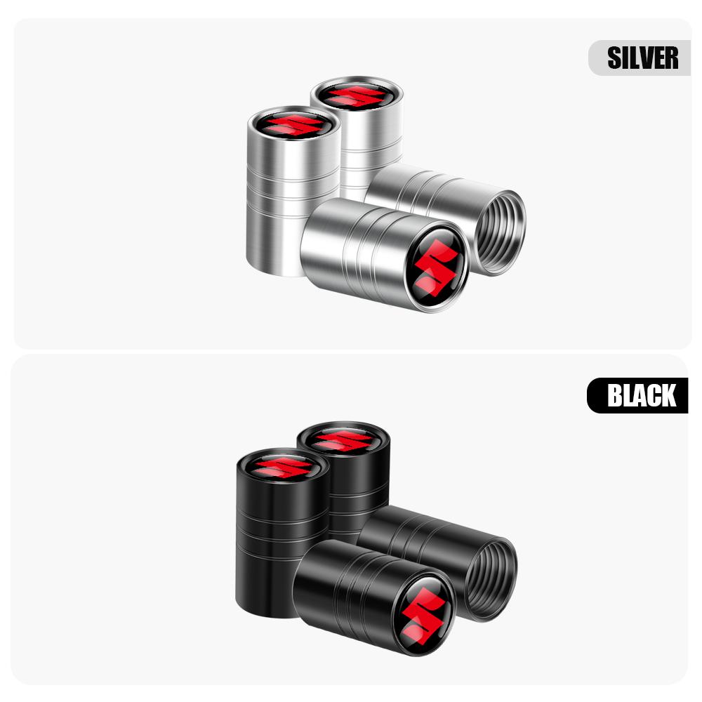 4Pcs Car Wheel Tire Valve Caps Protection Cover Auto Accessories For Suzuki Swift Sport Vitara Jimny Alto Splash Wagon Baleno