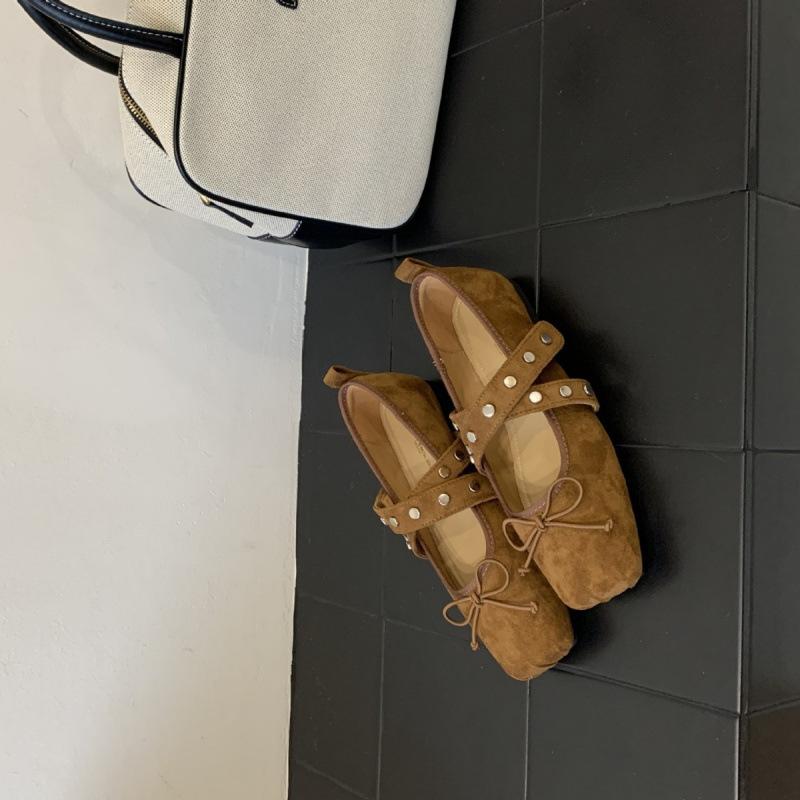2025 Autumn New Shallow Mouth Flat Bottom Mary Jane Single Shoes Women's Shoes with Gentle Wind Round Head Ballet Shoes