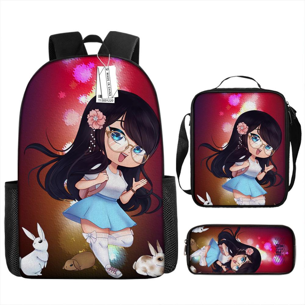 Two-dimensional Gacha Animation Schoolbag Cartoon Primary School Students Schoolbag Children Backpack Anti-splashing Bag