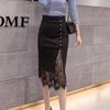 Einreiher Spitze Patchwork Sexy Rock Frauen Mode Einfarbig Schlanke Sommer Röcke mit Hoher Taille Größe Ist Kleiner Als Regelmäßige