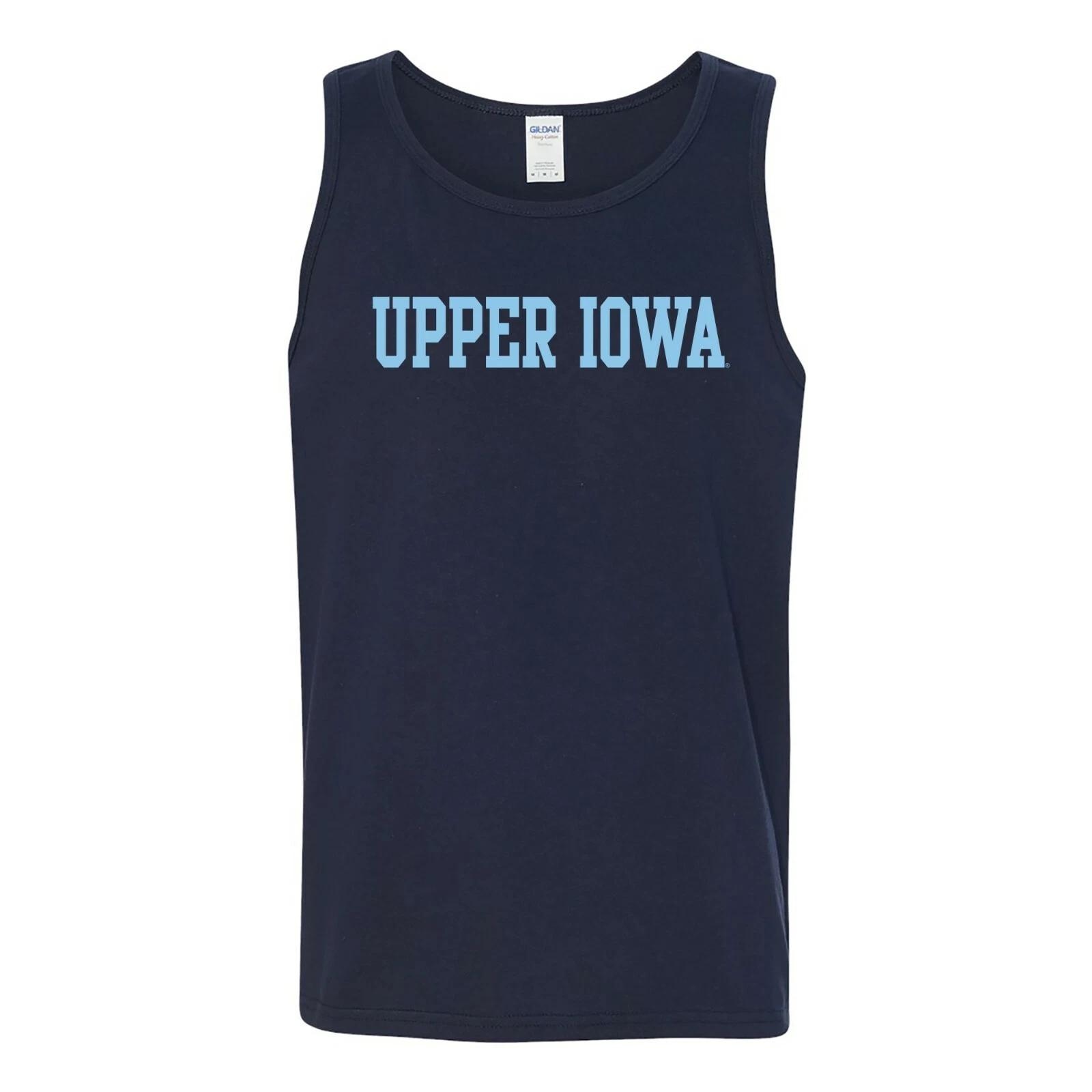 Upper Iowa University Peacocks Basic Block Tank Top - Navy 2XL