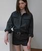 SIGREAT Cotton Mini Skirt Shorts_Dark Gray