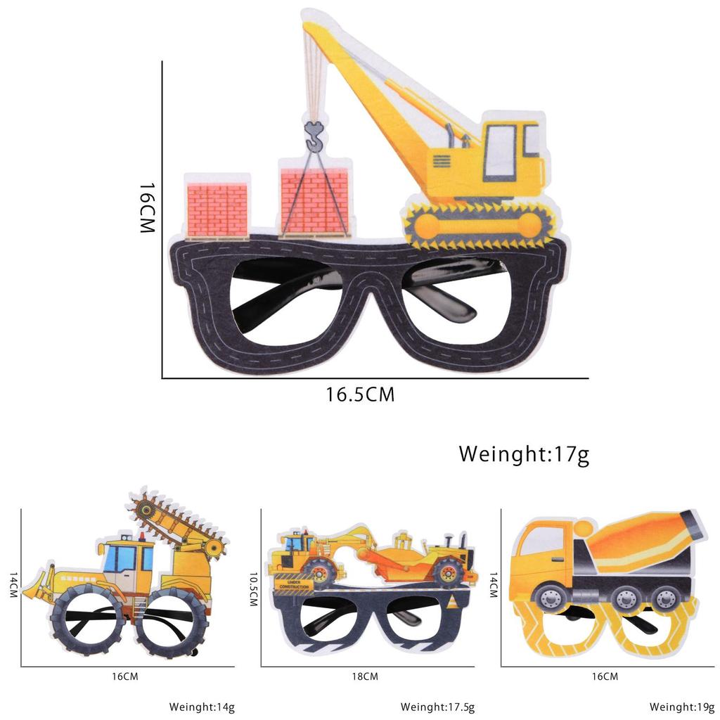 Playful And Whimsical Excavator Glasses Ideal For Childrens Party Photo Props