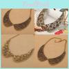 Alloy Carved Hollow Out Necklace With Waterwave Chain For Vintage Style Women