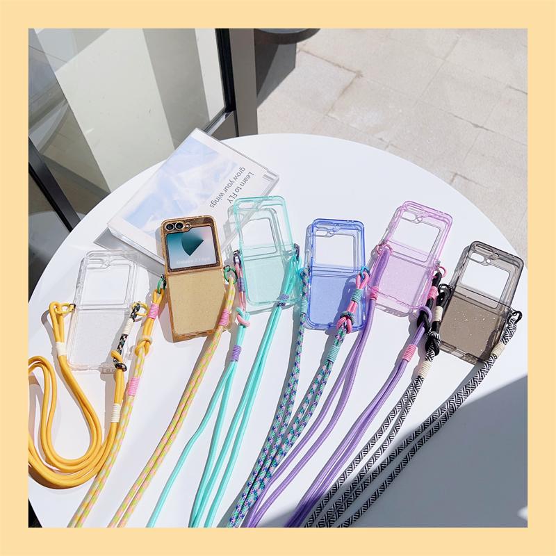 Crossbody-Lanyard Klare Klapphandyhülle Für Motorola Moto Razr 70 60 50 40 Ultra 2026 Razr + 2025 Süßigkeitenfarben Stoßfeste Hülle