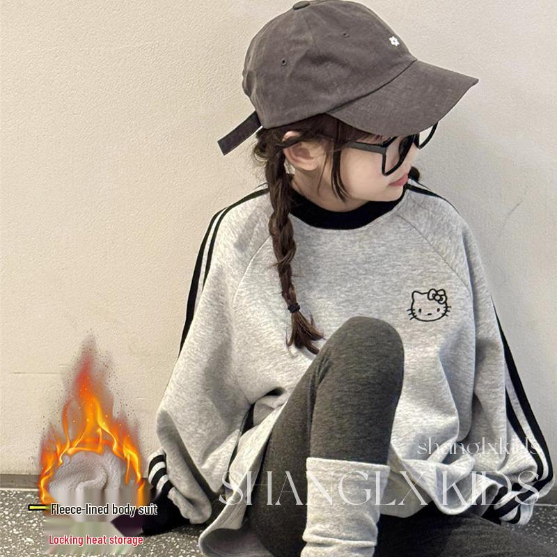 Girls' Hello Kitty Plus Velvet Sweatshirt - Autumn/Winter 2025 Collection