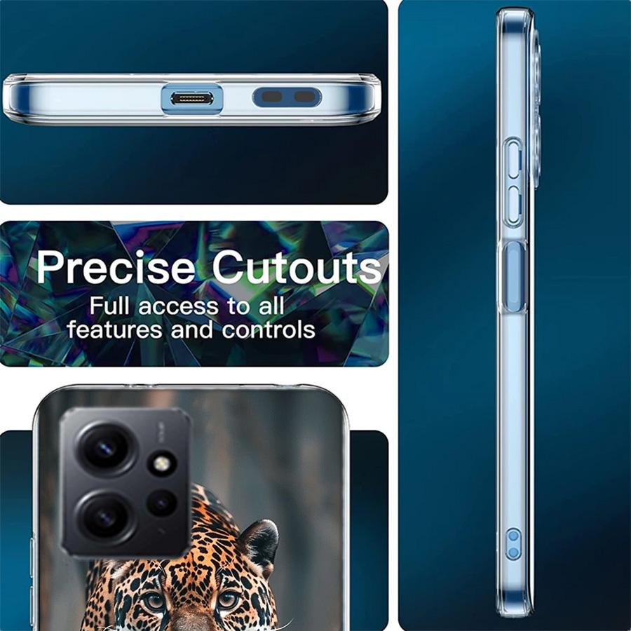 Majestätisches Leoparden-Handyhülle Für Redmi 12 13C 12C 15C 9 10 10C Note 13 Pro Plus 14 15 Pro 9T 9C 9A TPU Weiche Hülle Klare Handyhülle