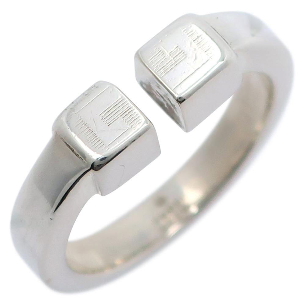 GUCCI Square G Ring Fork Ring vintage Silver925 #6.2(US Size) 6.5g Women Used