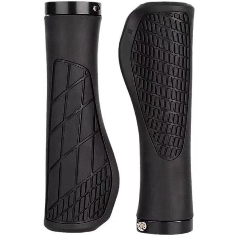 

1 пара ручек для руля горного велосипеда, противоскользящие, удобные, фиксируемые, мягкие резиновые ручки для горного велосипеда, запчасти для велосипеда чёрный