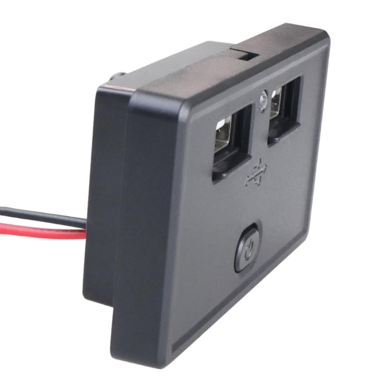 Double USB Car ChargersSocket 4.8A Phone Charge Outlet Power Adapter Suitable for Motorbike Boat Marine Truck ATV Camper