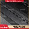 Autocollant de Seuil de Porte en Fibre de Carbone pour FORTHING FRIDAY 2025 Pédale de Seuil Autocollant de Décoration Anti-rayures Accessoires