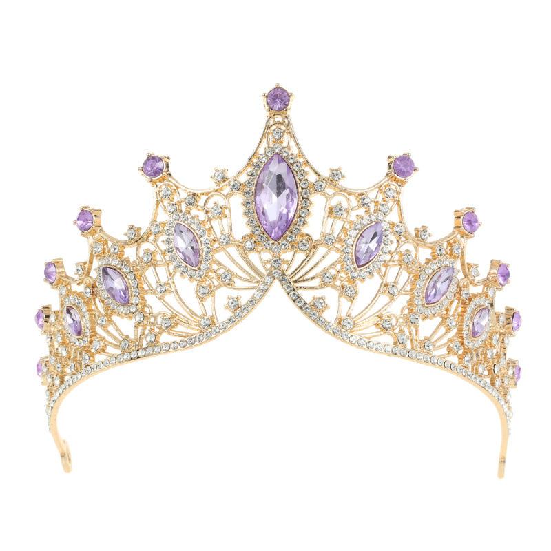 Brautkrone Markise Große Kristall Tiara Haarschmuck Geburtstag Hochzeit Hochzeitskleid Legierungskrone