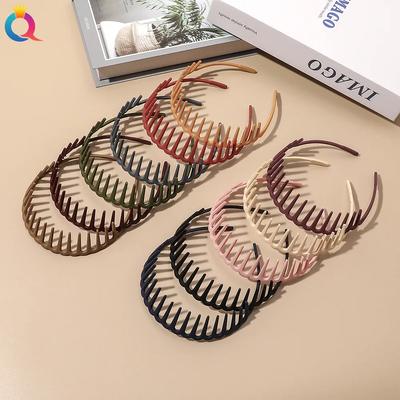 Moda Semplice Copricapo Colore Solido Resina Pettine per Capelli Fasce per Capelli Cerchietto per Capelli Montatura con Denti Accessori per Capelli per Donne