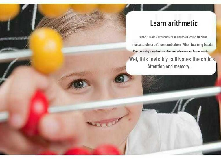 Massivholz-Abakus für die frühe mathematische Bildung - Montessori-Zählperlenrahmen Lernspielzeug für Kinder