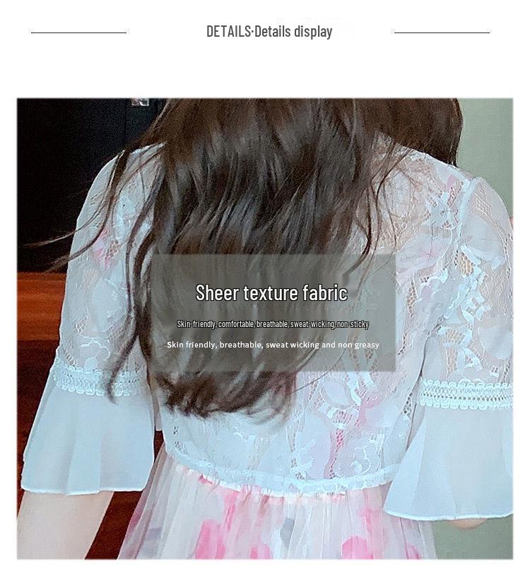 Women's Versatile Lace Bell Sleeve Summer Cardigan - Lightweight Sun Protection Shawl