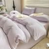 Class A Maternal And Infant Grade Super Soft Cloud Washed Cotton Four-Piece Set Thickened Bed Sheet Dormitory 3Pcs Set Bedding Quilt Cover