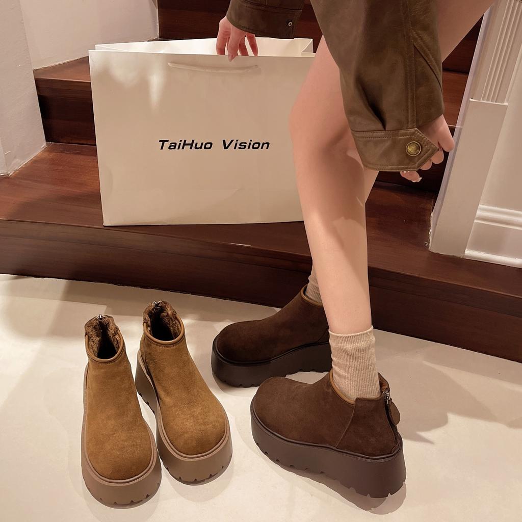 Luxury Classic Thickened Fluff Women's Snow Boots Comfortable Warm Ankle Boots Women 2025 Winter Ladies Shoes Chunky Botas Mujer