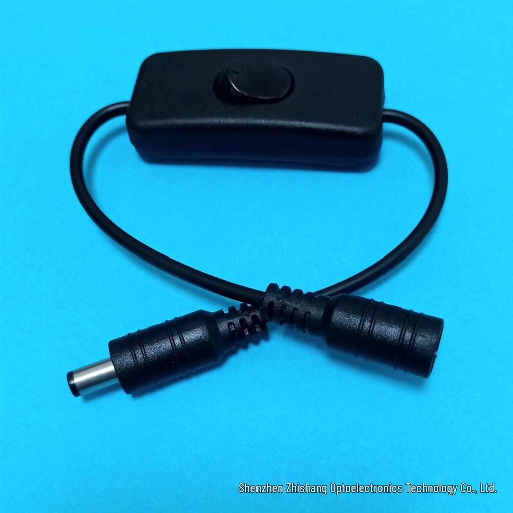 DC LED Strip Light Extension Cable with Switch, Male-Female Connectors