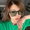 Retro Black Frame Square Sunglasses For Women With Uv400 Protection For Outdoor Fashion