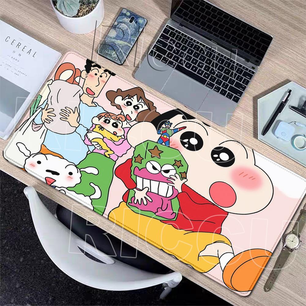 Extended Anime Cartoon Mouse Pads C-Crayon Shin-chans Desk Mats Peripherals HD Gamers Anti-slip Keyboard PC Rubber Table Carpets