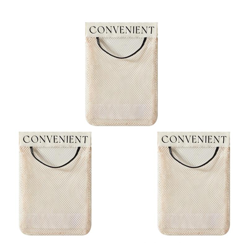 Large Capacity Mesh Storage Wall-mounted Multifunctional Storage Bag for Groceries Reusable Kitchen Storage and Organizing Tool