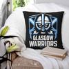 Glasgow Warriors Icona Federa Quadrata Copricuscino Poliestere Cuscino Cerniera Decorativo Comfort Cuscino da Arredo per Casa Soggiorno