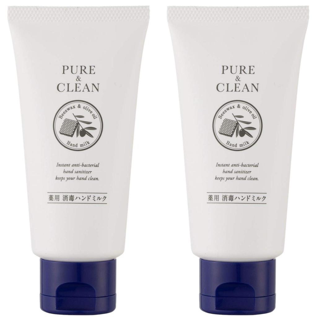 Pure Clean Medicated Antiseptic Hand Tube 50g x 2 [Bulk Purchase] & Milk, Unscented, Type,