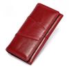 Leather Women's Purse Vintage Mobile Phone Change Holding Baotou Layer Cowhide Bag Long Purse