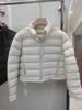 Winter New Short Stand-up Collar Ribs Down Jacket Women's Winter Slim Fit and Thin Small Man Warm