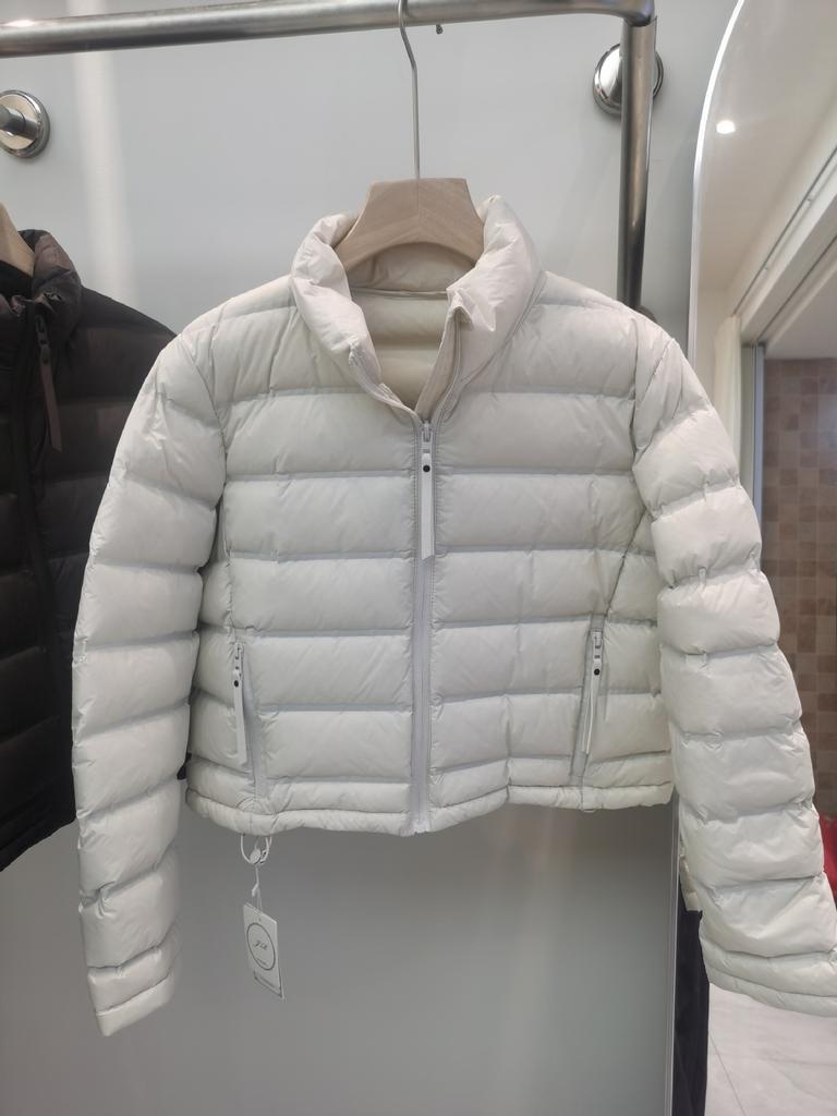 Winter New Short Stand-up Collar Ribs Down Jacket Women's Winter Slim Fit and Thin Small Man Warm