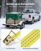 Ratchet Straps, 38.1 mm x 3 m, Heavy Duty Tie Down Straps with Double J Hook, 3000 kg Break Strength, Carry Bag, Tie Down Ratcheting for Moving,