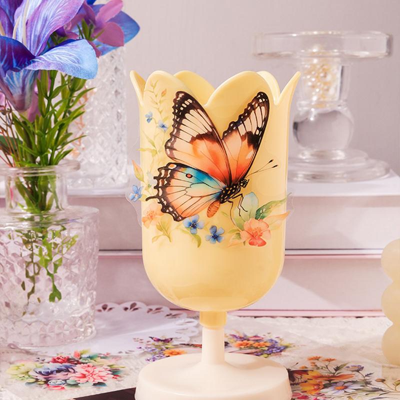 30 Blätter/Packung Schmetterlings-Blumen-Thema-Aufkleberbuch Kreatives Handbuchmaterial DIY-Bilderbuch-Kalender-Sammelalbum-Fotorahmen-Aufkleber